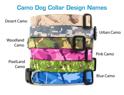 Buttonsmith Woodland Camo Dog Collar - Made in USA - Buttonsmith Inc.