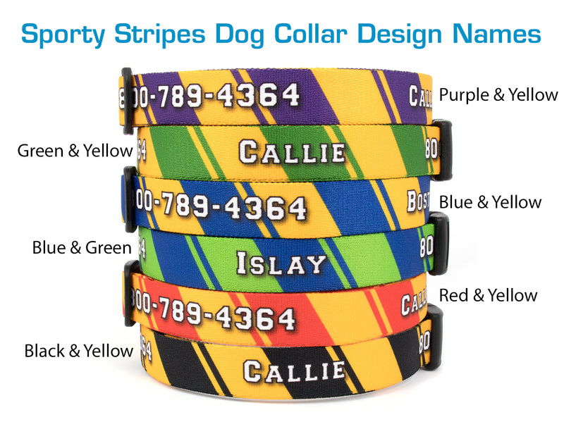 Buttonsmith Sporty 1 Custom Dog Collar - Made in USA