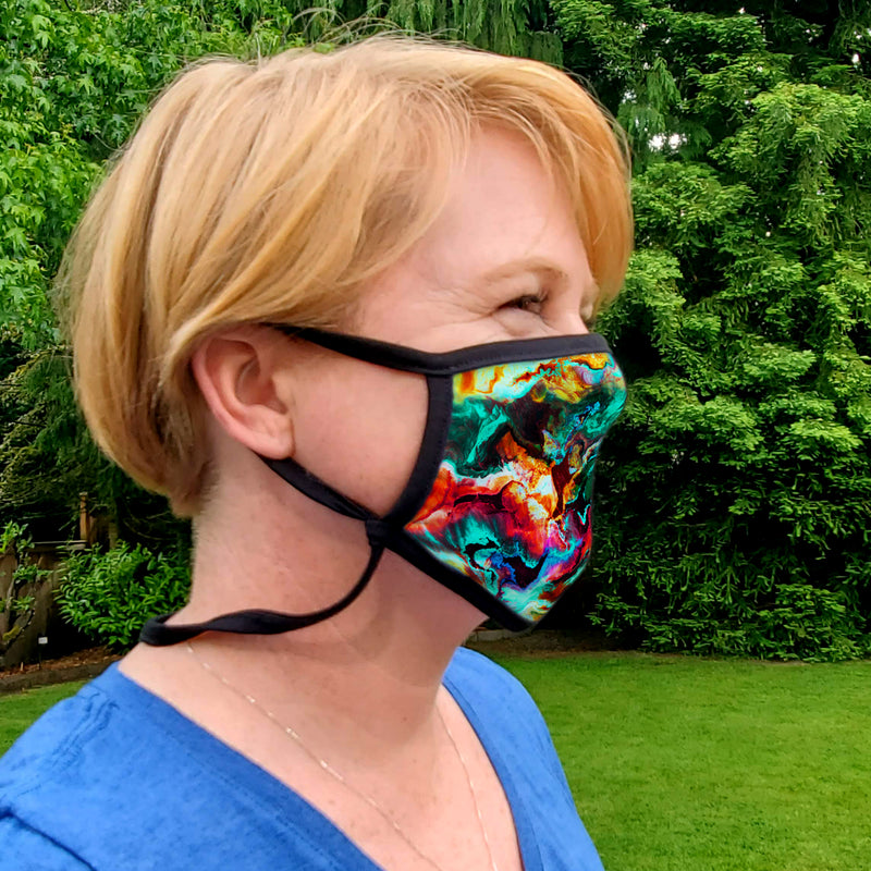Buttonsmith Paint Youth Adjustable Face Mask with Filter Pocket - Made in the USA - Buttonsmith Inc.