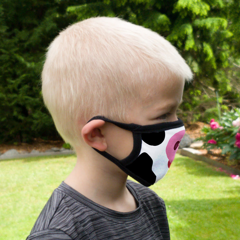 Buttonsmith Cartoon Calf Face Child Face Mask with Filter Pocket - Made in the USA - Buttonsmith Inc.