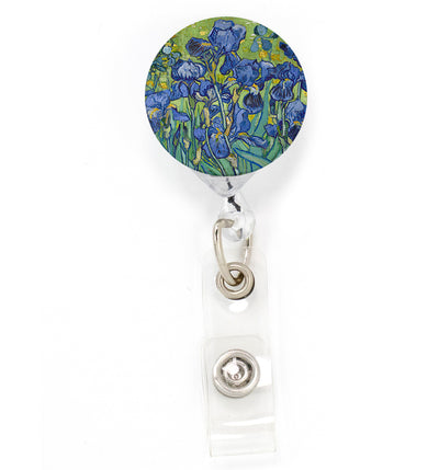 Buttonsmith VanGogh Iris Tinker Reel Retractable Badge Reel - Made in the USA - Buttonsmith Inc.