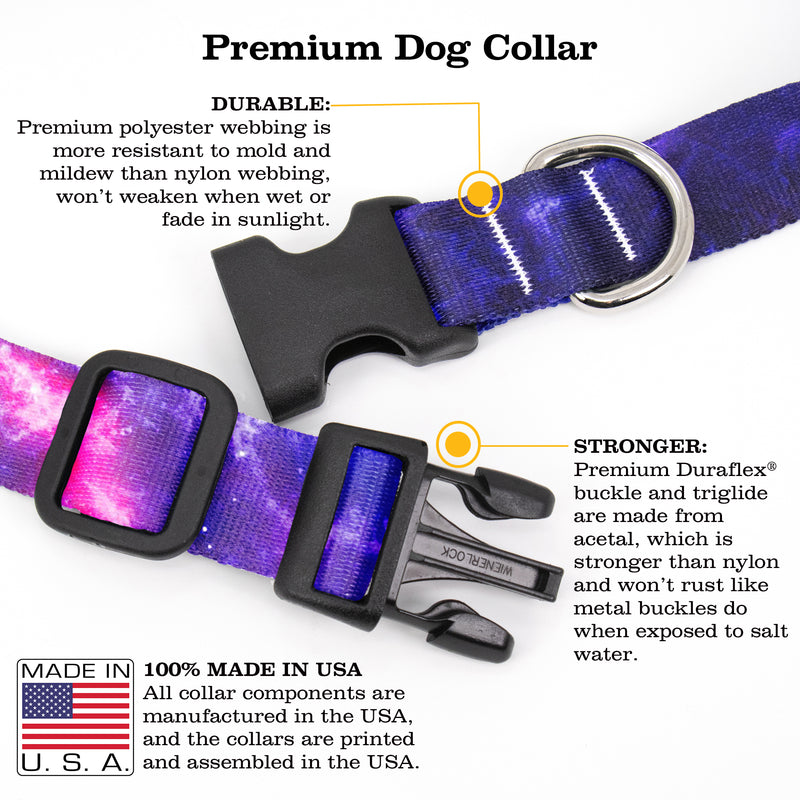 Buttonsmith Nebula Dog Collar - Made in the USA - Buttonsmith Inc.