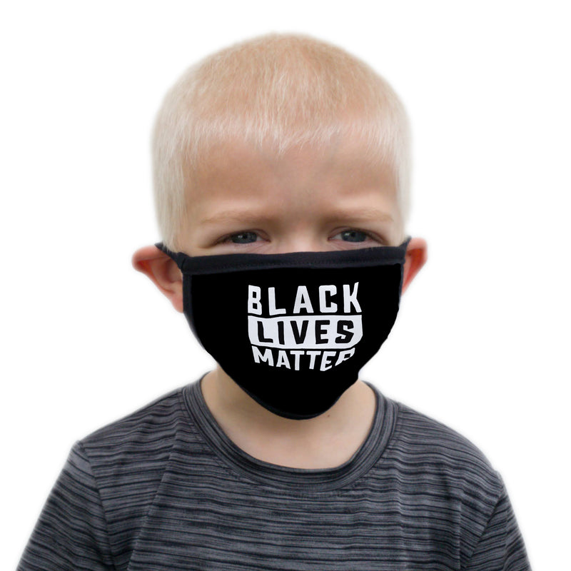 Buttonsmith Black Lives Matter Child Face Mask with Filter Pocket - Made in the USA - Buttonsmith Inc.
