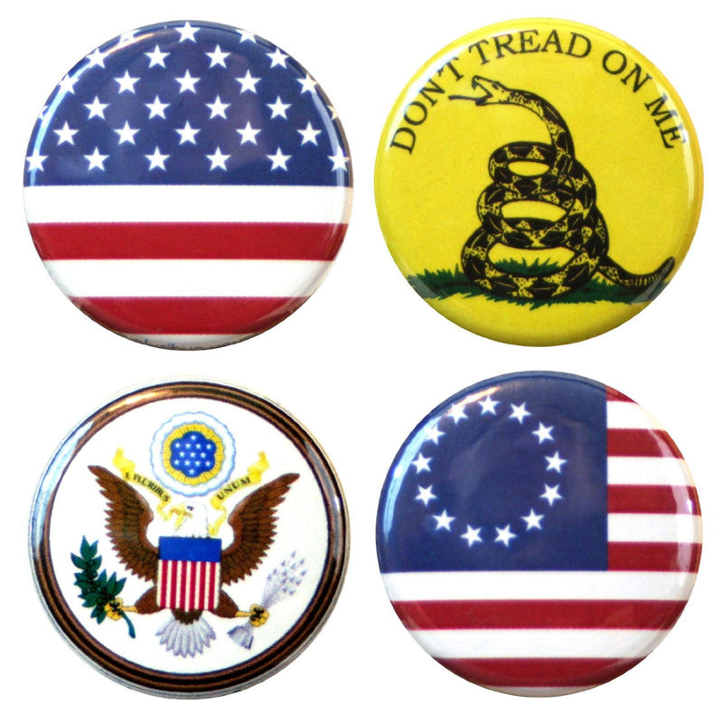 Buttonsmith® 1.25" Patriot Refrigerator Magnets - Set of 4 - Buttonsmith Inc.