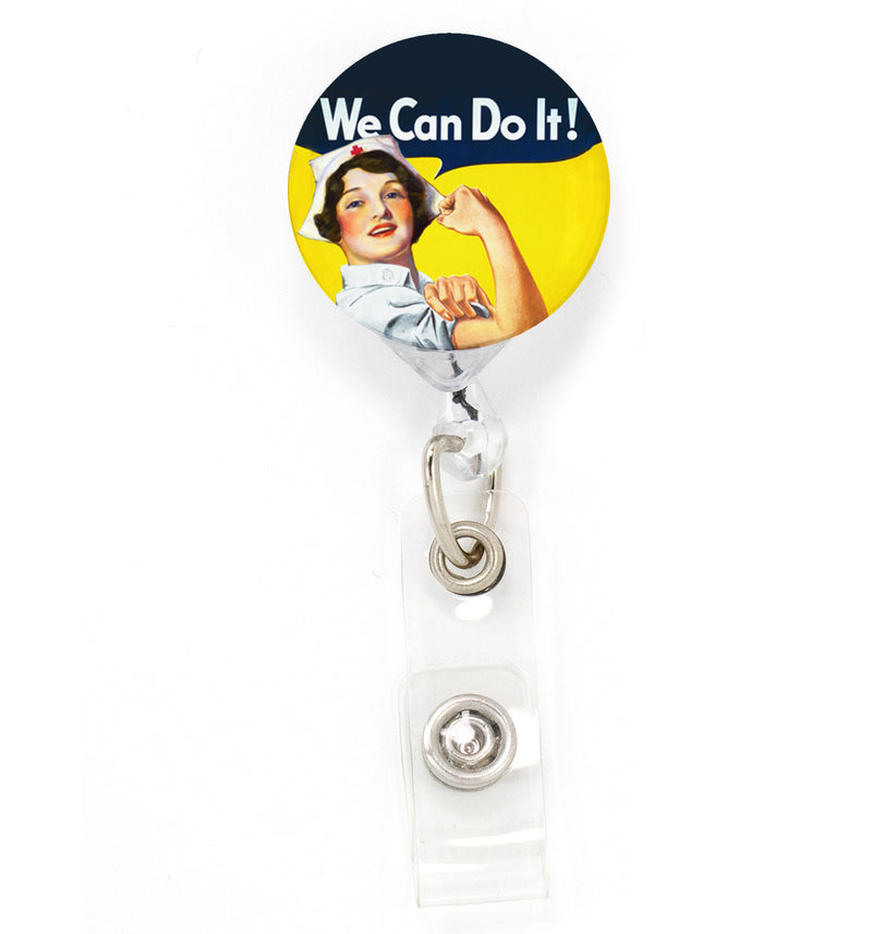 Buttonsmith Nurse Rosie Tinker Reel Retractable Badge Reel - Made in the USA - Buttonsmith Inc.