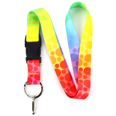 Buttonsmith Rainbow Dots Lanyard - Made in USA - Buttonsmith Inc.