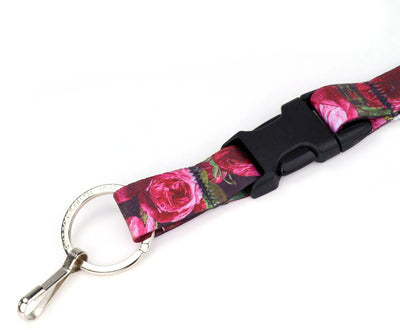 Buttonsmith Waldmueller Roses Lanyard - Made in USA - Buttonsmith Inc.