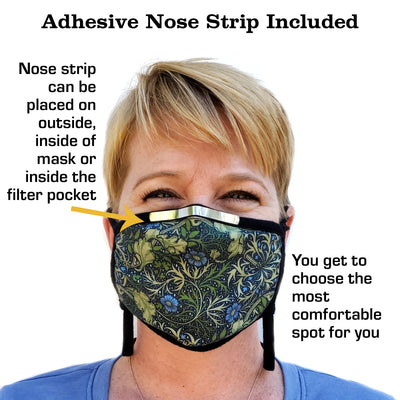 Buttonsmith US Flag Adult XL Adjustable Face Mask with Filter Pocket - Made in the USA - Buttonsmith Inc.
