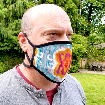 Buttonsmith Blossom Adult XL Adjustable Face Mask with Filter Pocket - Made in the USA - Buttonsmith Inc.