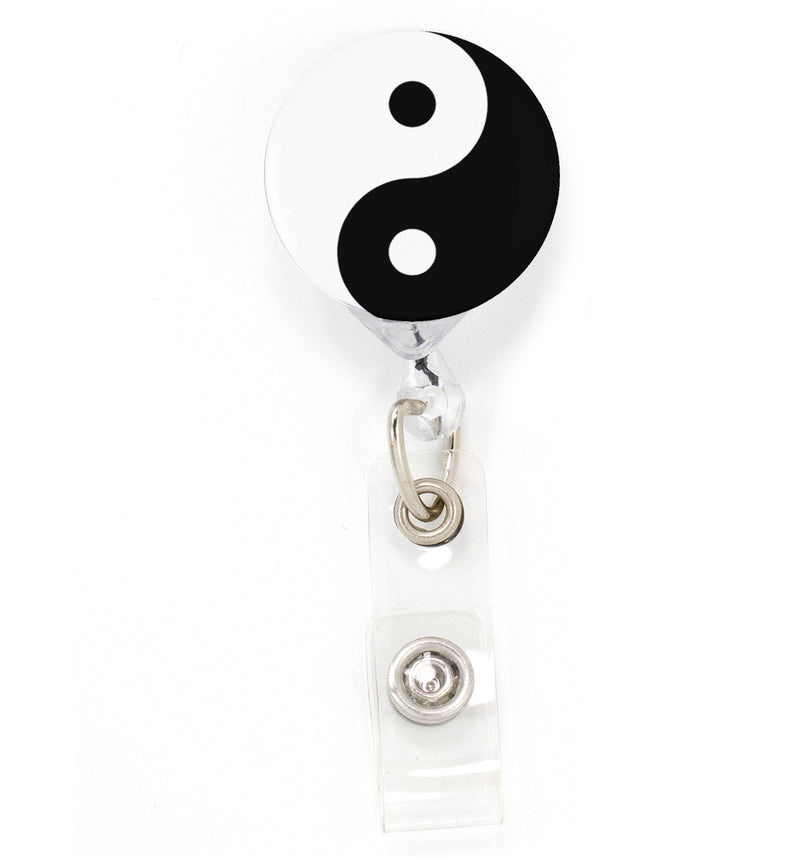 Buttonsmith Yin and Yang Tinker Reel Retractable Badge Reel - Made in the USA - Buttonsmith Inc.