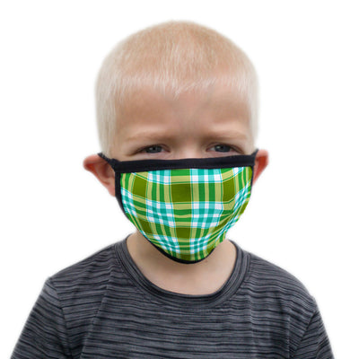 Buttonsmith Madras Child Face Mask with Filter Pocket - Made in the USA - Buttonsmith Inc.