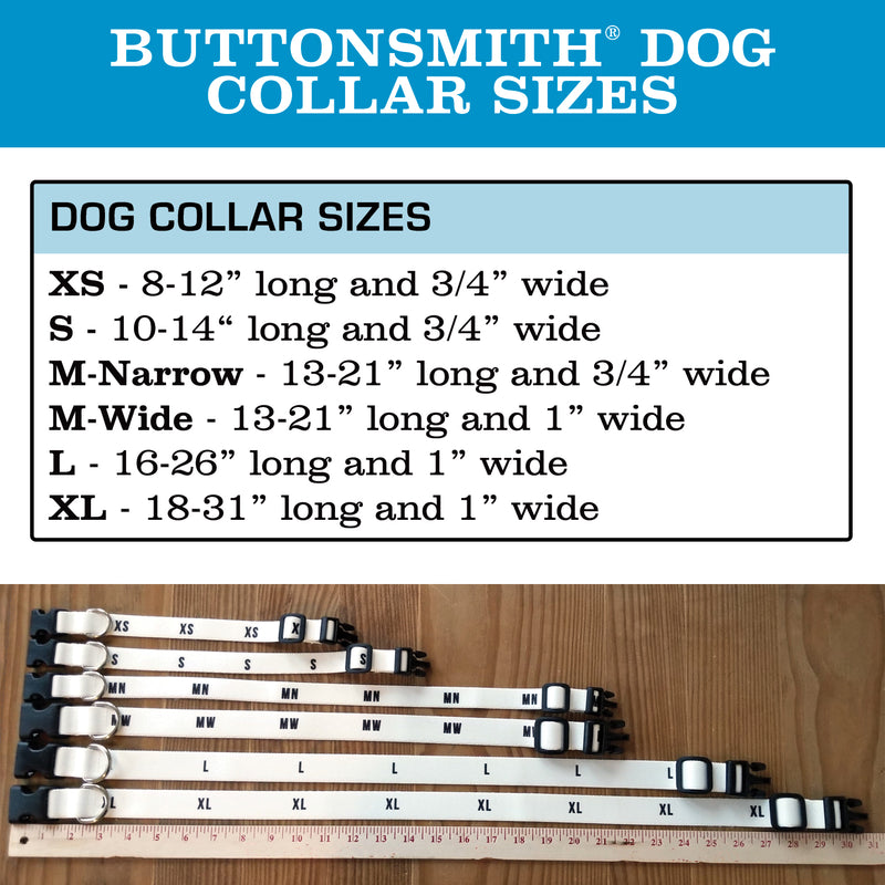 Buttonsmith Map Dog Collar - Made in the USA - Buttonsmith Inc.