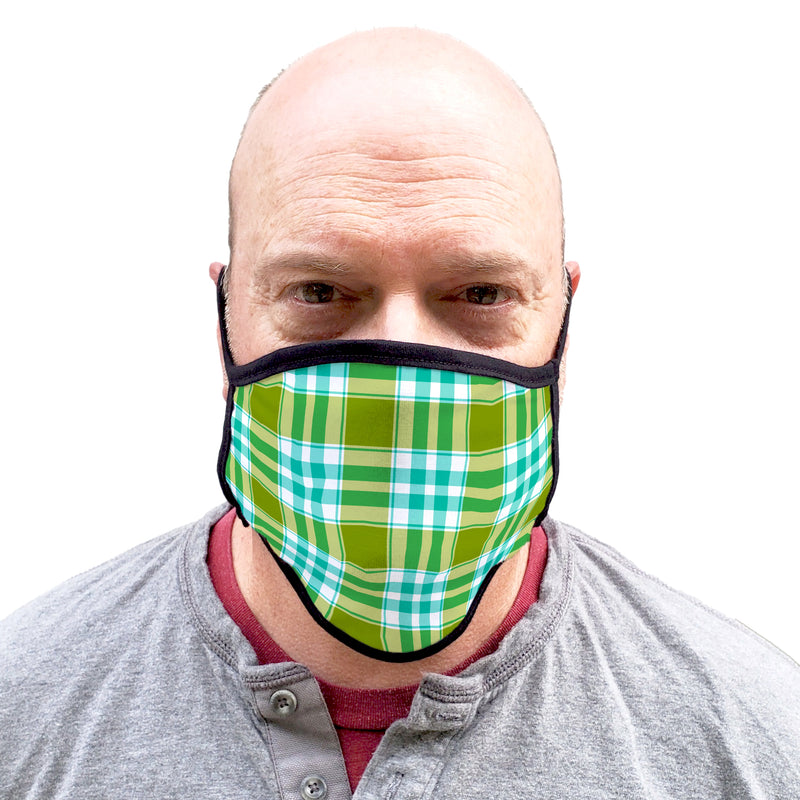 Buttonsmith Madras Adult XL Adjustable Face Mask with Filter Pocket - Made in the USA - Buttonsmith Inc.