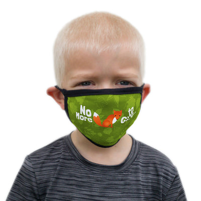 Buttonsmith No More Fox Child Face Mask with Filter Pocket - Made in the USA - Buttonsmith Inc.