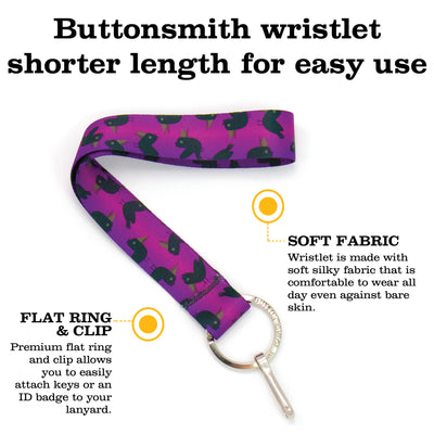 Buttonsmith Purple Crows Halloween Wristlet - Made in USA - Buttonsmith Inc.