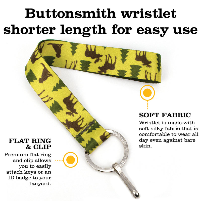 Buttonsmith Moose Woods Wristlet Lanyard Made in USA - Buttonsmith Inc.