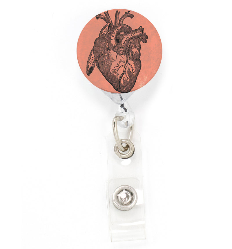 Buttonsmith Anatomy Heart Tinker Reel Retractable Badge Reel - Made in the USA - Buttonsmith Inc.