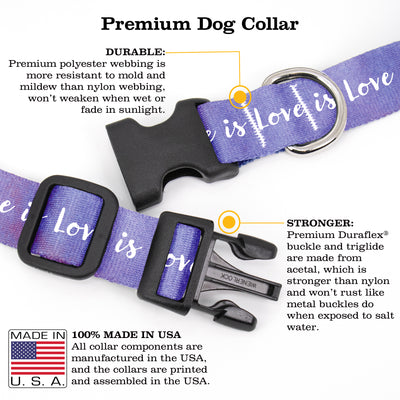 Buttonsmith Love Is Dog Collar - Made in the USA - Buttonsmith Inc.