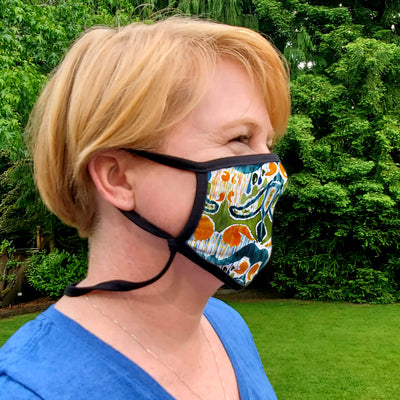 Buttonsmith Sugarsnap Youth Adjustable Face Mask with Filter Pocket - Made in the USA - Buttonsmith Inc.