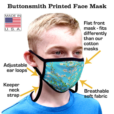 Buttonsmith Resin Adult XL Adjustable Face Mask with Filter Pocket - Made in the USA - Buttonsmith Inc.
