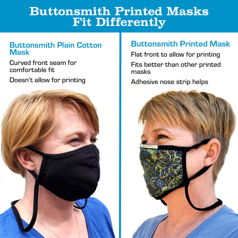 Buttonsmith Lagoon Adult XL Adjustable Face Mask with Filter Pocket - Made in the USA - Buttonsmith Inc.